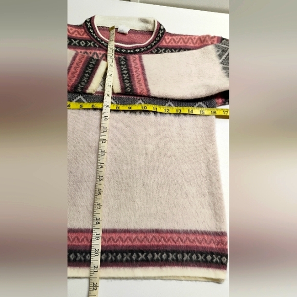 Andino Artisans Alpaca Wool Sweater Women's Sz 10 Crew Neck V-3 - Picture 5 of 11